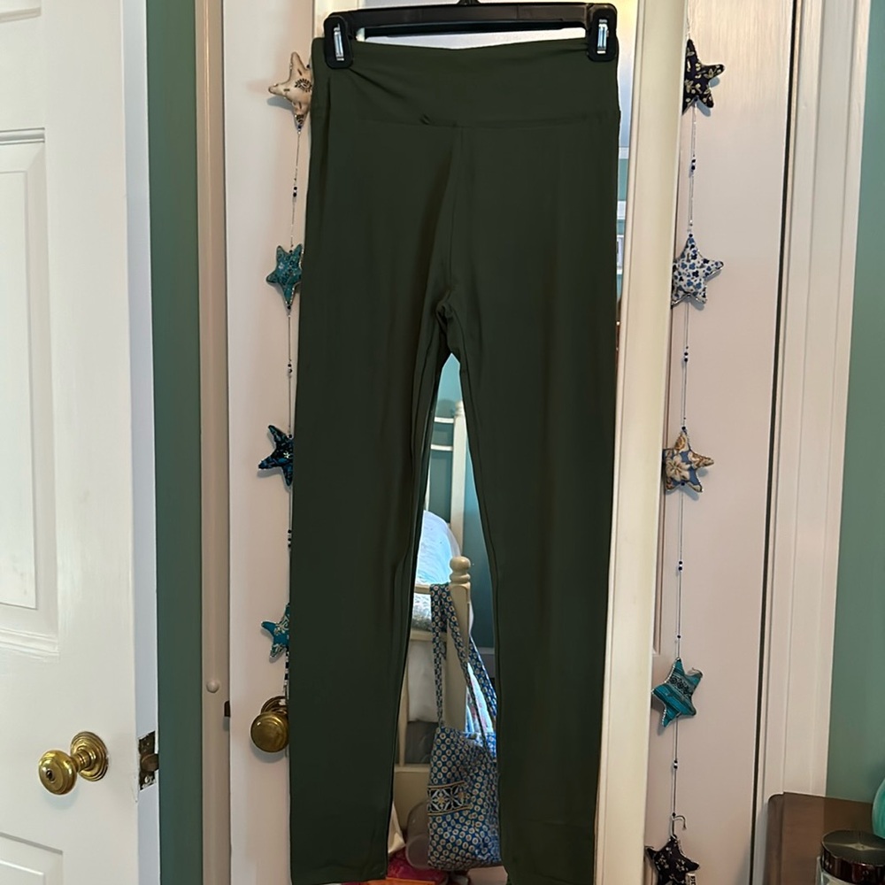 Buttery soft olive leggings by Conceited One Size
